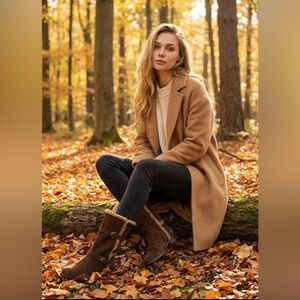 Stuart Weitzman Brown Suede Shearling-Made in Spain 🇪🇸 Boots